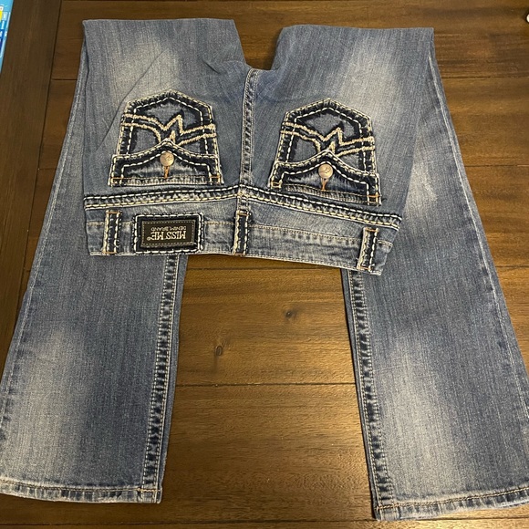 Miss Me Denim - Women's Miss Me Medium Wash Stretch Irene Flap Pocket Boot Cut Jeans sz. 29